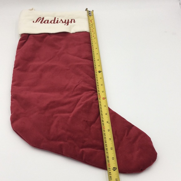 Pottery Barn Velvet Christmas Stocking “Madisyn” - Picture 8 of 10